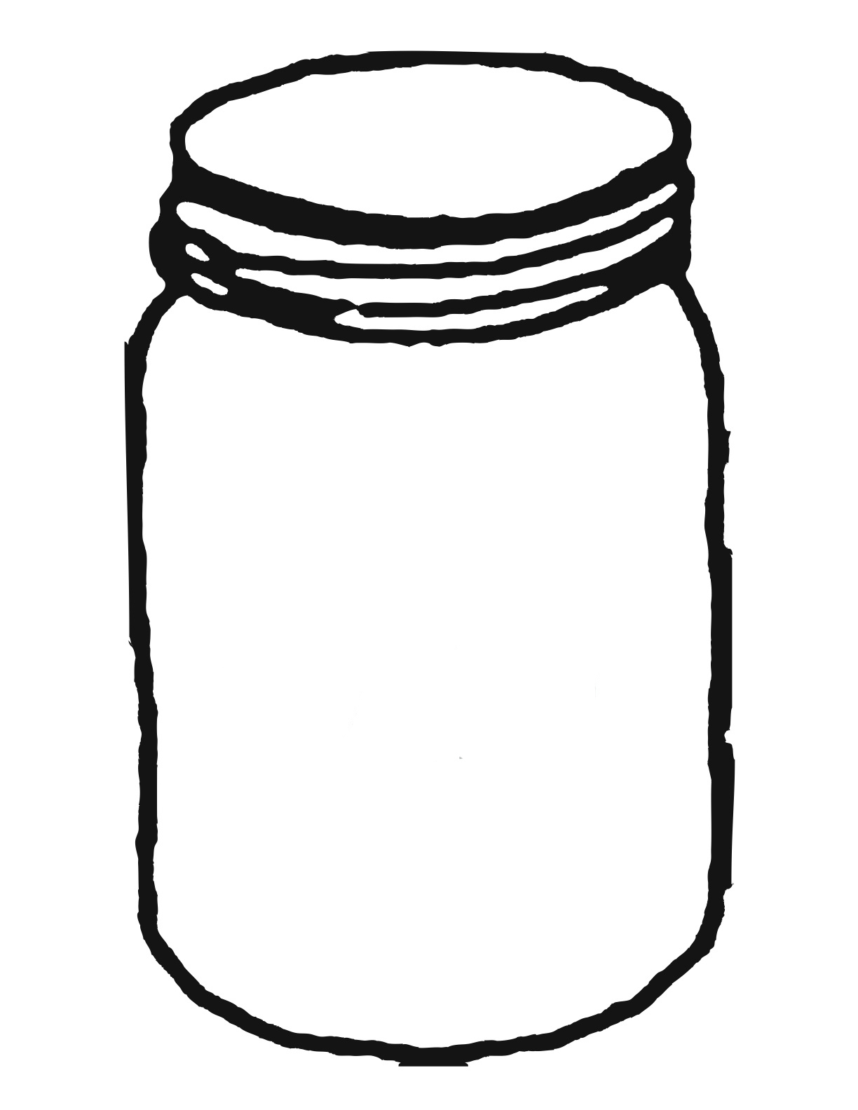 Mason Jar Outline Template ClipArt Best