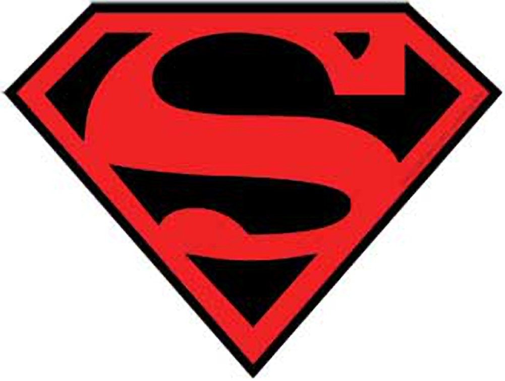 Superman Red & Black Logo Sticker