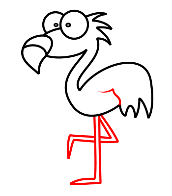 904 views Drawing a cartoon flamingo