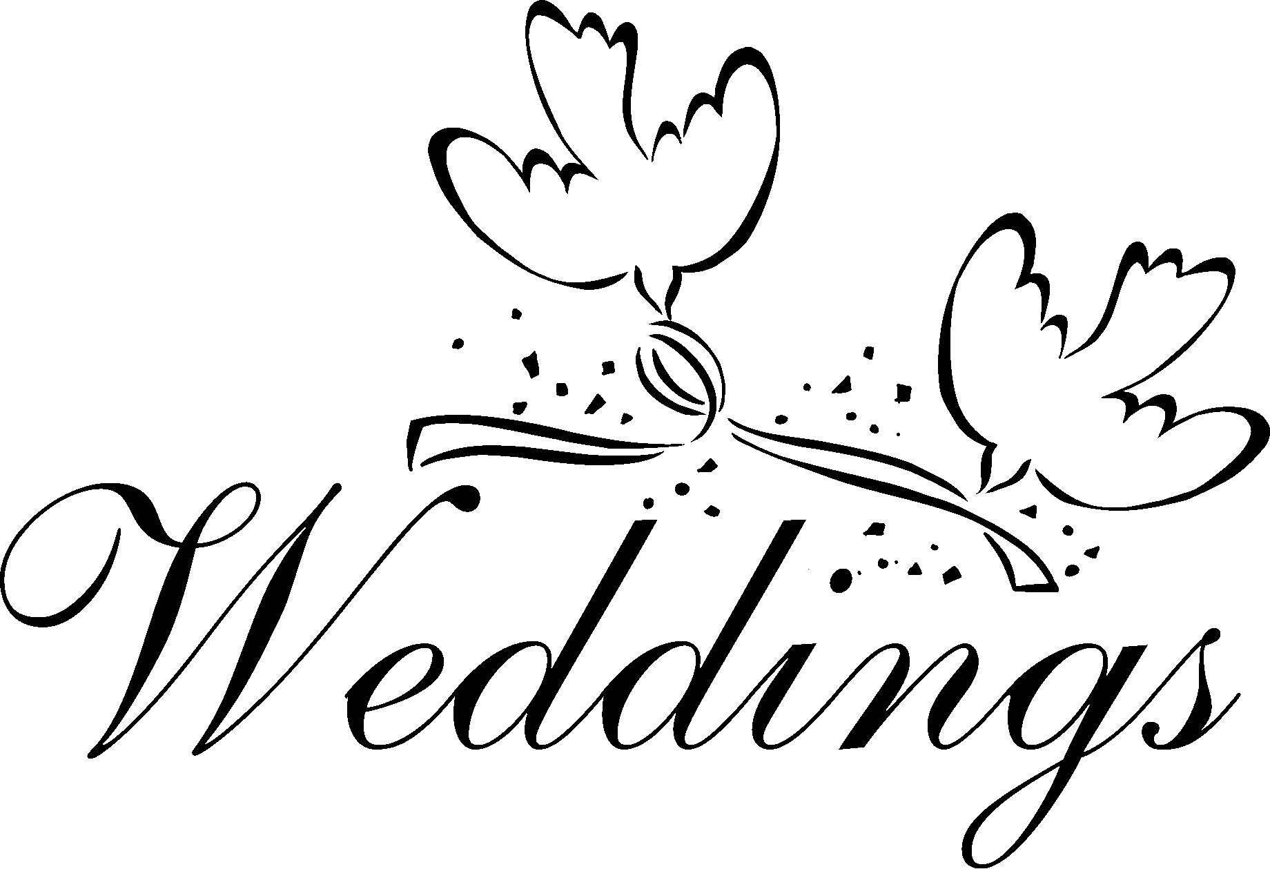 clipart wedding rings and doves - photo #34