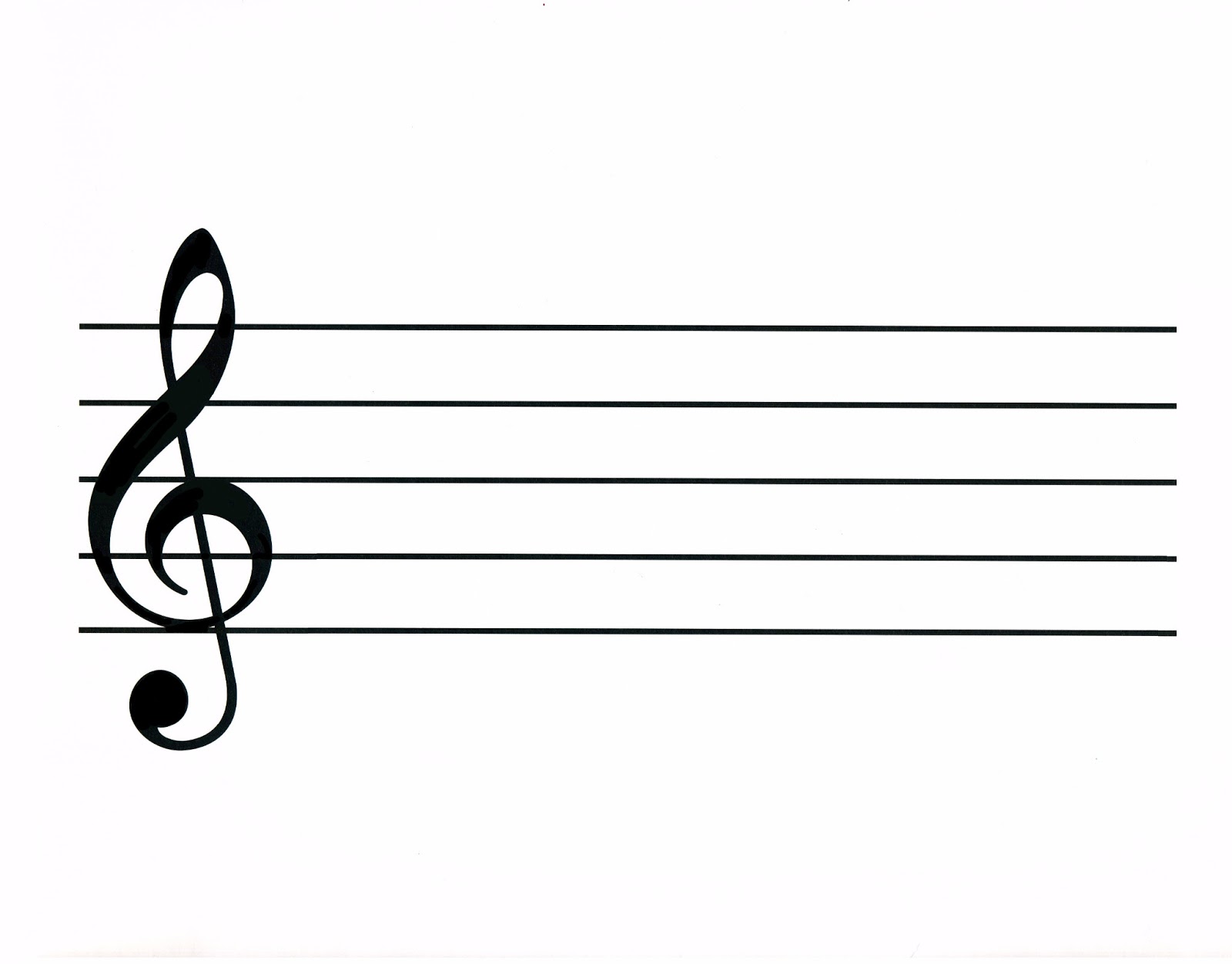 Notes On A Treble Clef Staff
