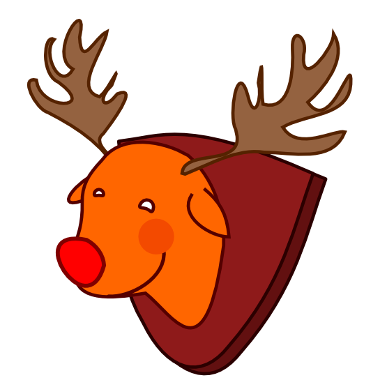 Clip Art: Rudolph Reindeer Raindeer Xmas ...