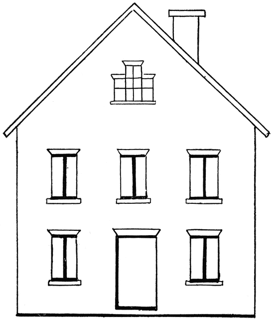 clip art house line drawing - photo #41
