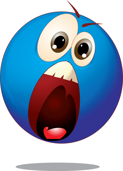 Smiley Scared Blue Emoticon Clipart Royalty Free ...