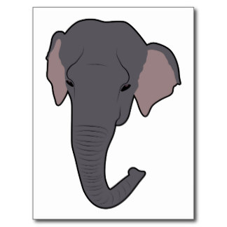 Elephant Head Postcards, Elephant Head Post Card Templates
