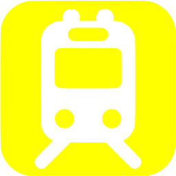 Yellow railway station icon - Free yellow train icons