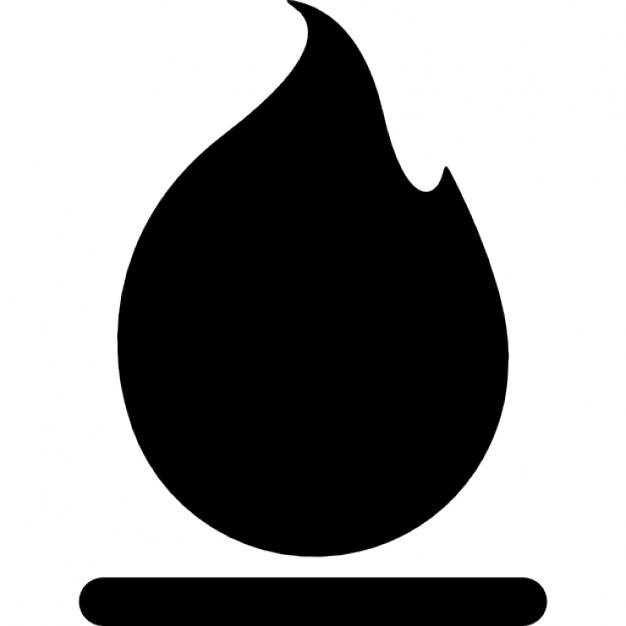 Fire gross flame black symbol Icons | Free Download