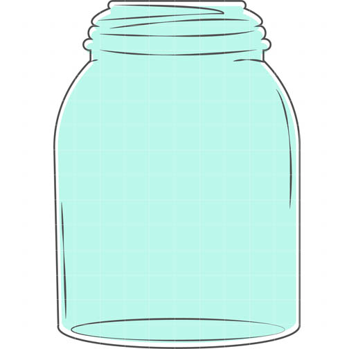 Empty mason jar clipart