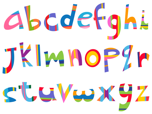Different alphabet elements vector graphics 02 - Vector Font free ...