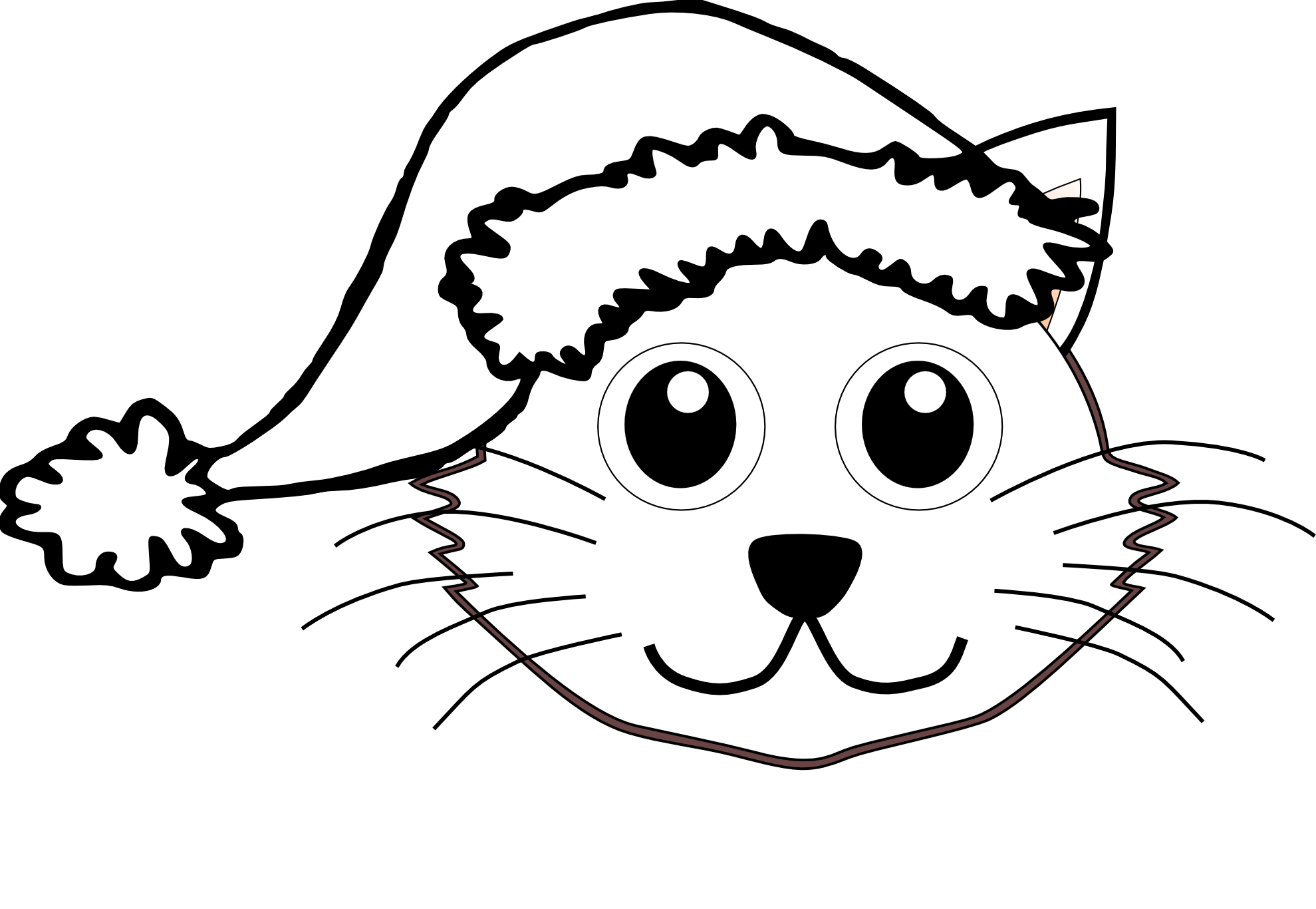 Black And White Cat Face ClipArt Best