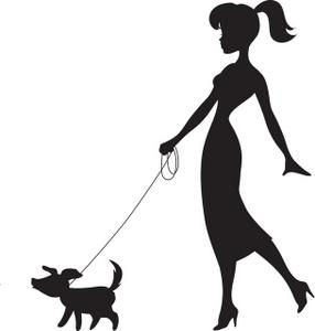 28+ Black And White Dog Walking Clipart