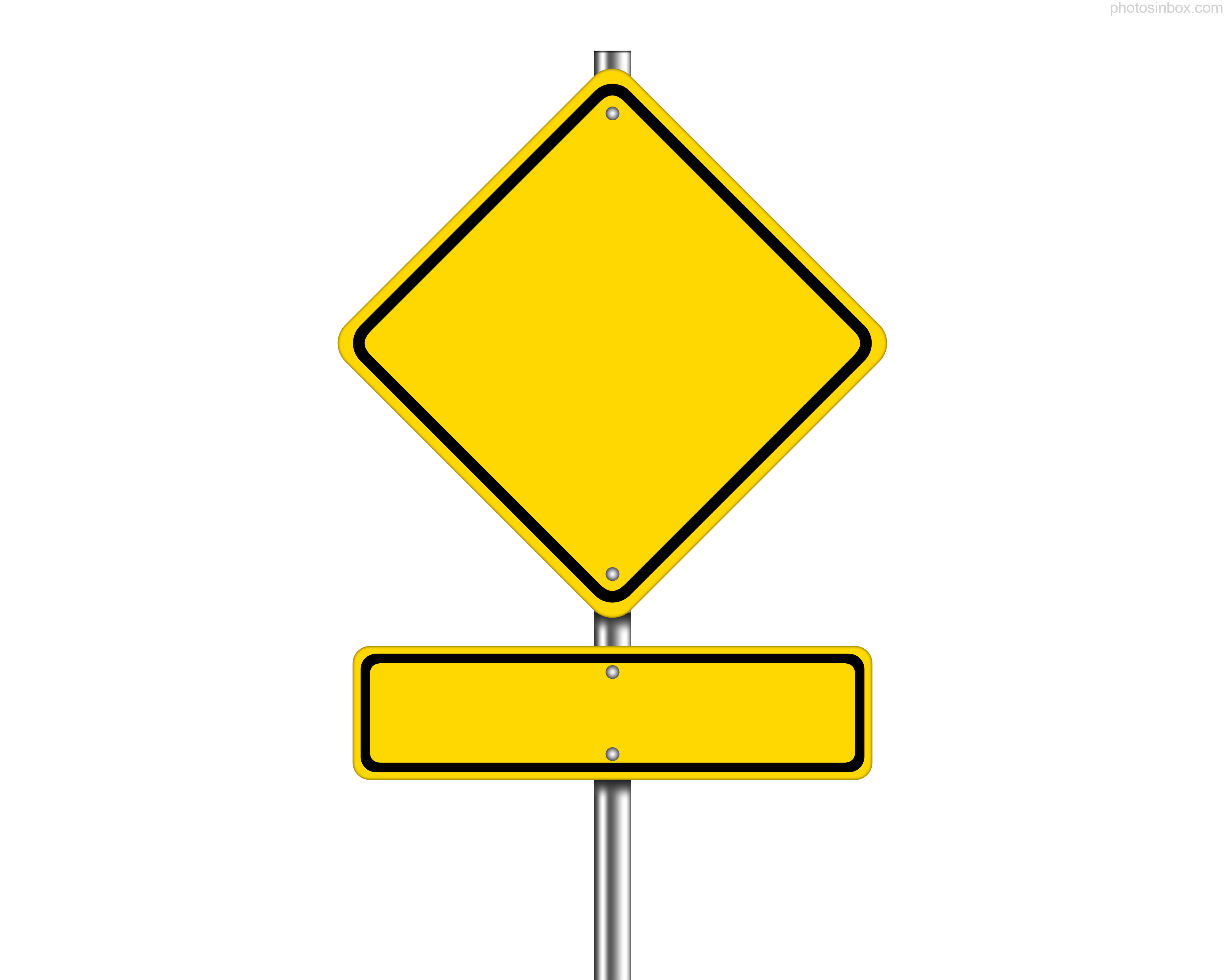 Blank Road Sign Clipart