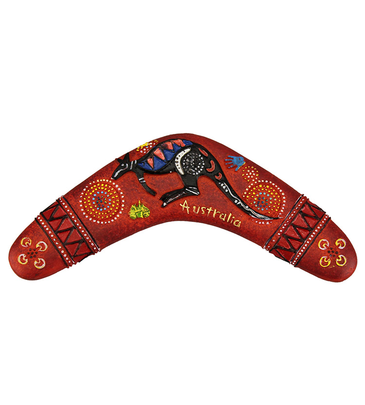 Boomerang Dot Art Red Magnet - Australia The Gift | Australia The ...