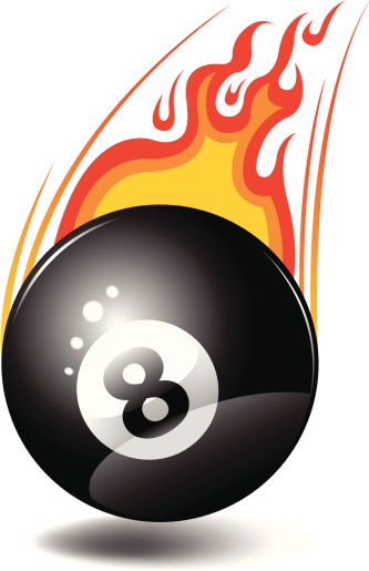 Flaming Eight Ball Clip Art, Vector Images & Illustrations