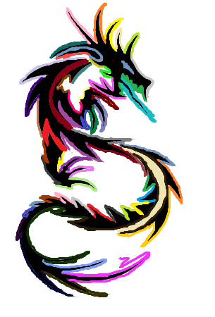 Colorful Dragon symbol by Sarahtheweredragon on DeviantArt