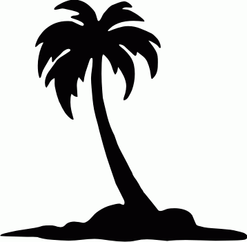 Palm tree silhouette clipart