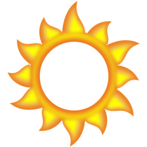 Cartoon Sun Clipart Happy Summer Hot Sun Holiday Graphic