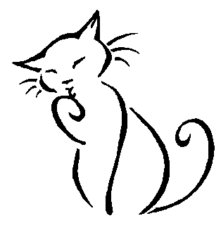 Best Photos of Cat Line Drawing - Cat Tattoo Line Drawing, Cat ...
