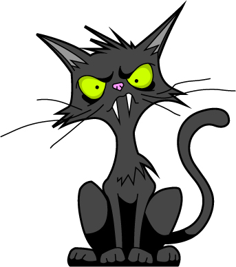 Black Cat Cartoon Clipart