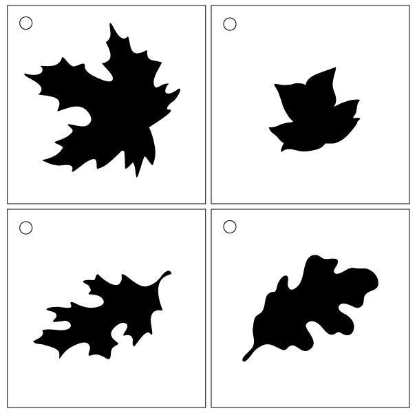 Happy Fall Leaves Stencil - Set of 4 - 3" Leaves – Tole and ...