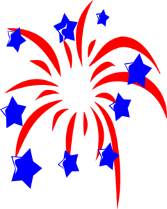 Red white and blue stars clip art