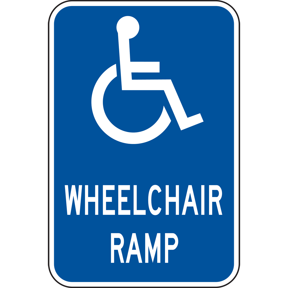 ADA Wheelchair Ramp Sign PKE-20870 Parking Handicapped