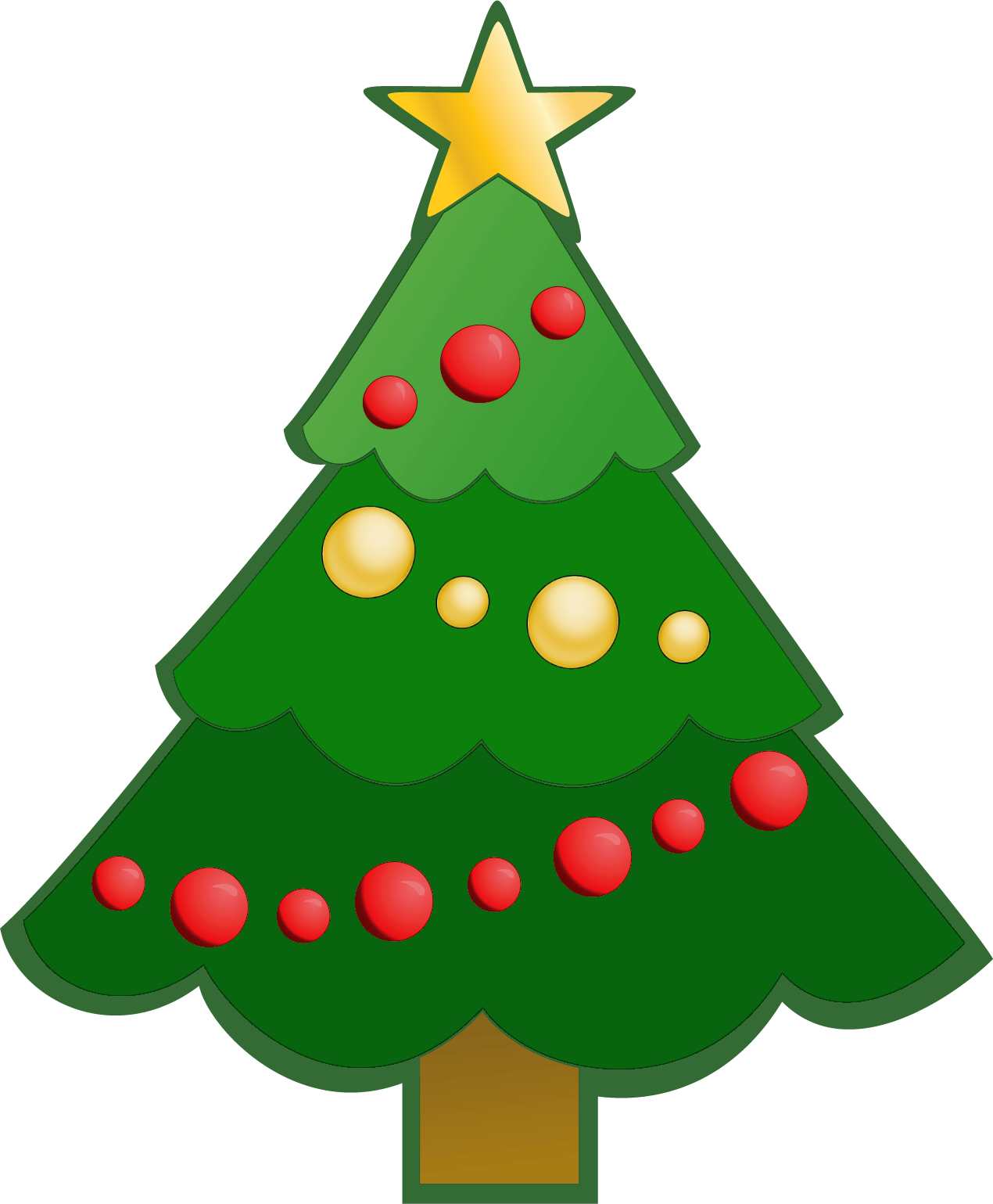 Modern Christmas Tree Clip Art - ClipArt Best