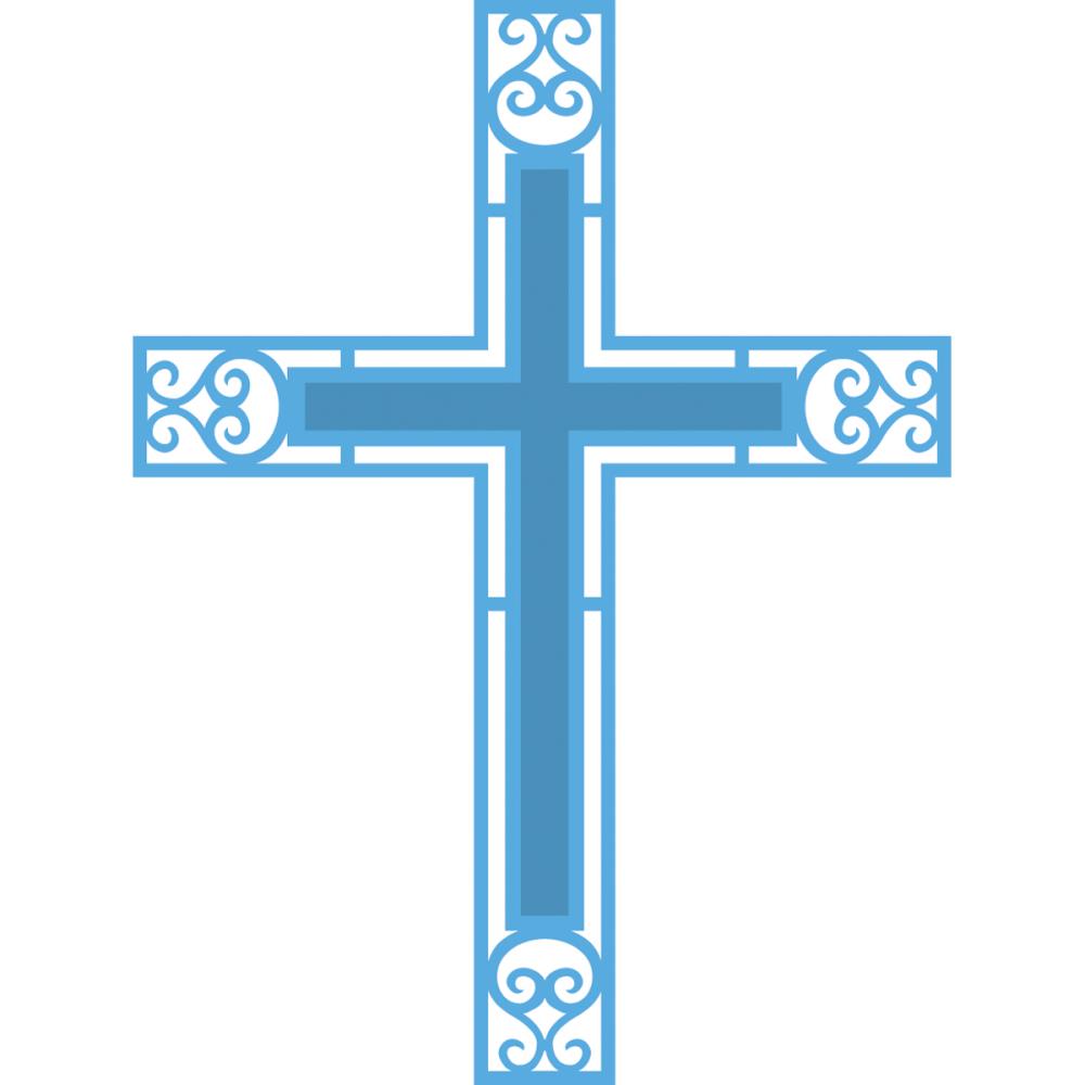 Christening Blue Cross Clipart