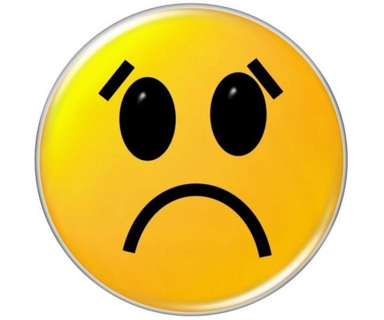 Frowning face clip art