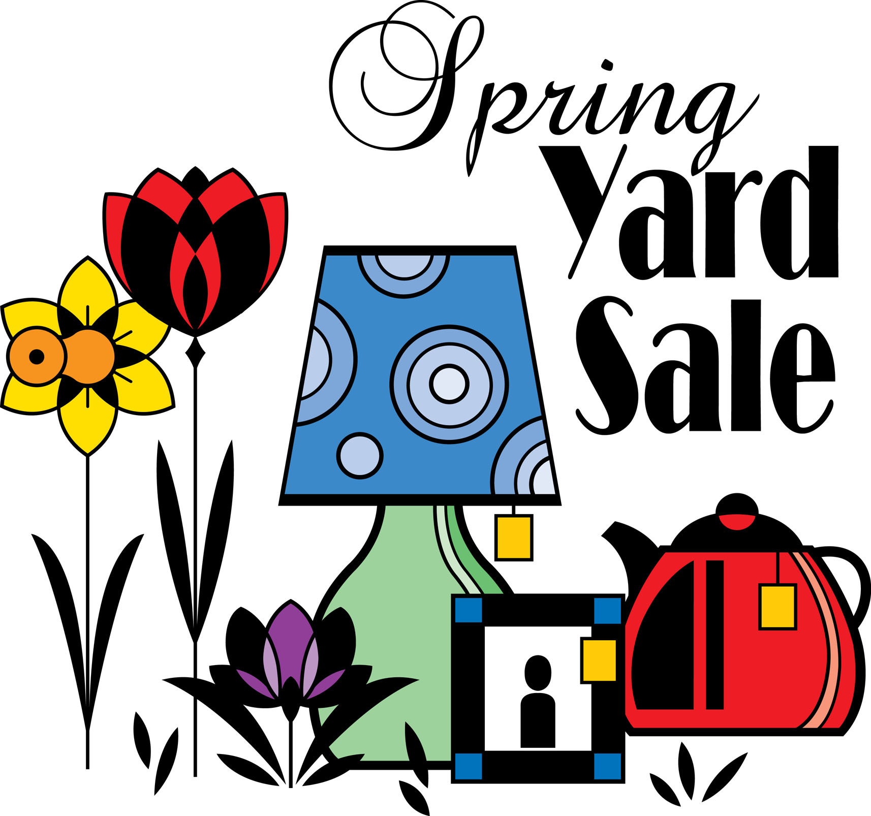 Yard sale pictures clip art