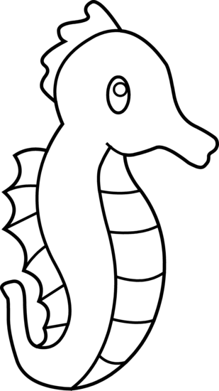 Printable seahorse coloring pages for kids clip art - dbclipart.com