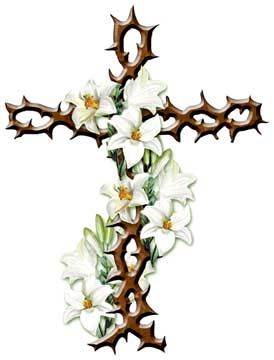Easter lily cross clipart