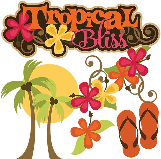 Tropical Bliss SVG tropical svg vacation svg beach svg file flip ...