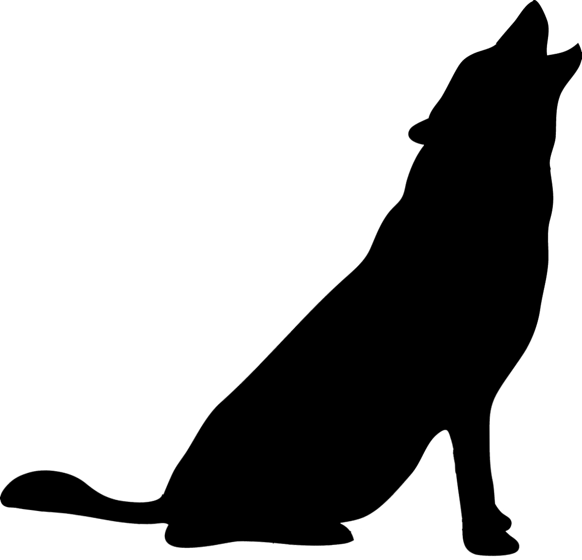 Howling Wolf Outline ClipArt Best