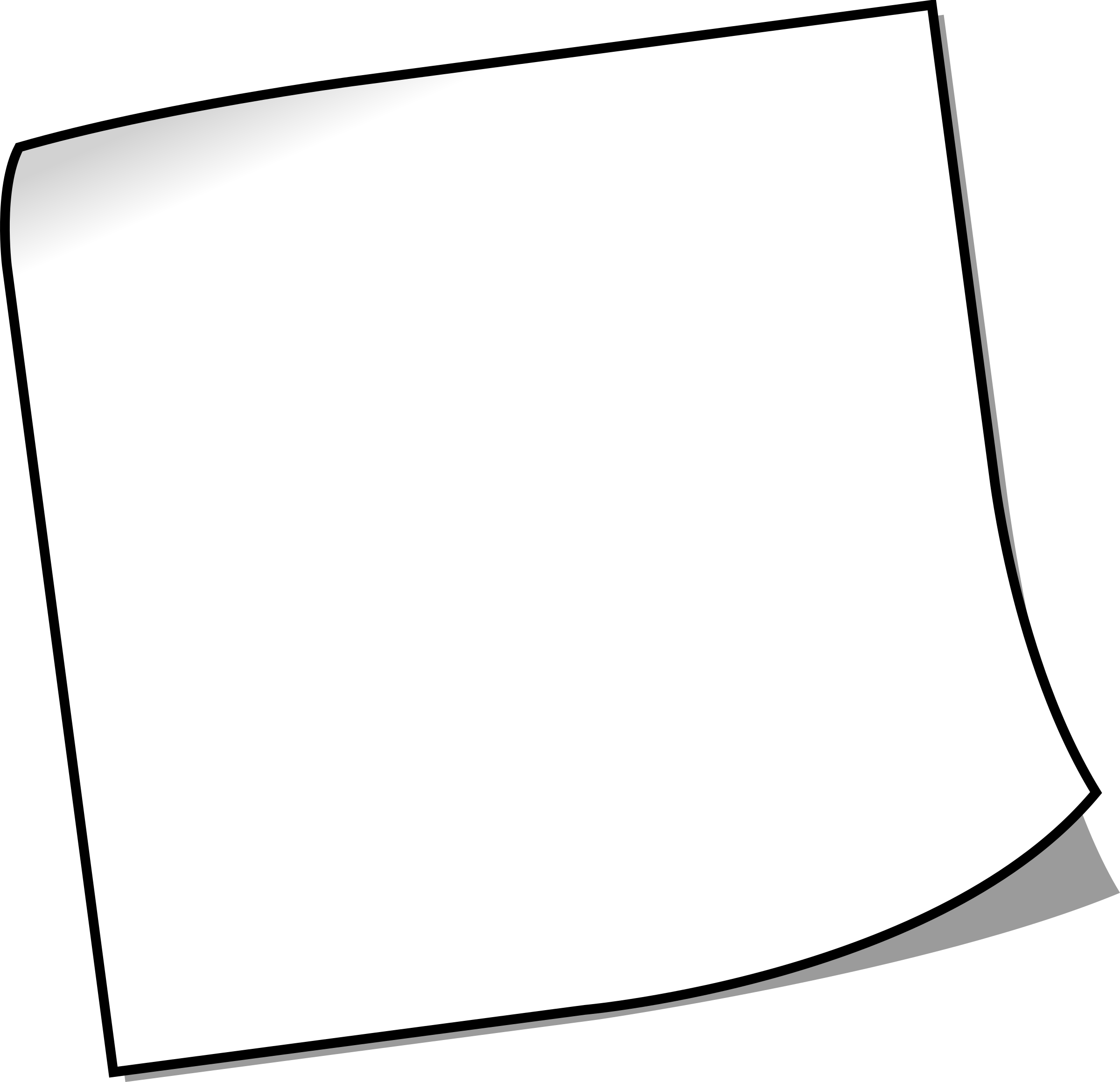 Clipart - Blank sticky note 1