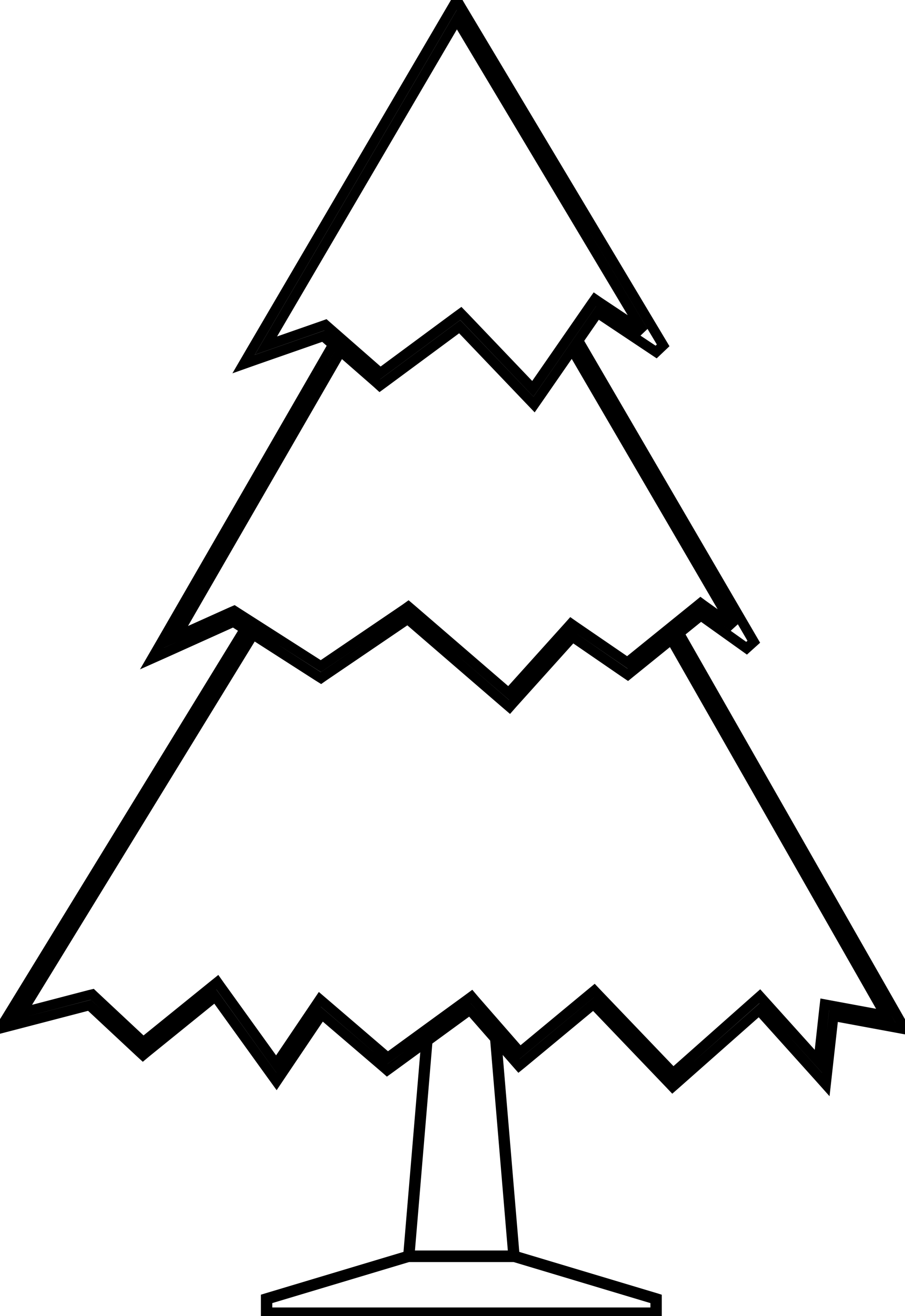 Tree line drawing clip art