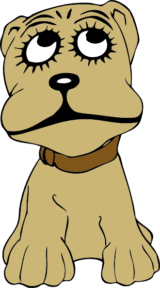 Sad dog clipart free