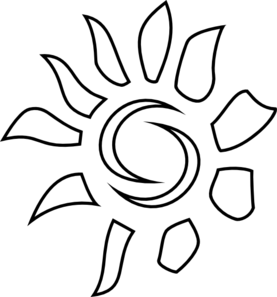 Sun Pattern Outline Clip Art - vector clip art online ...