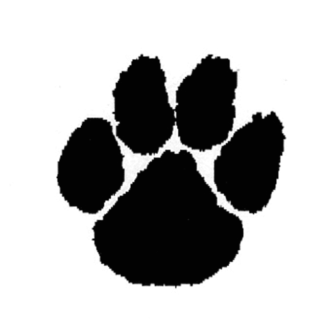 Black Panther Paw Prints Clipart - Free to use Clip Art Resource