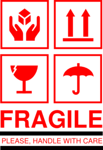 Fragile Red Clip Art - vector clip art online ...