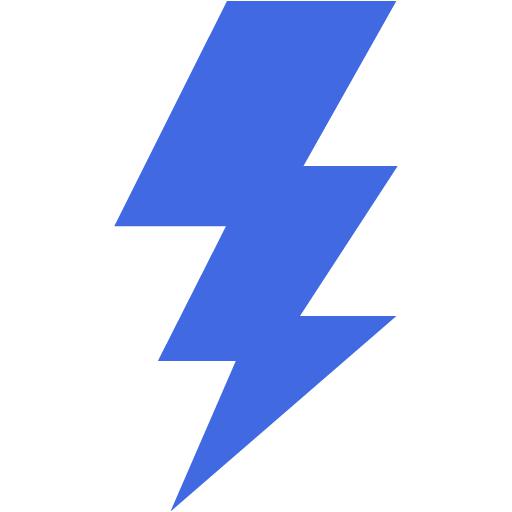 Royal blue lightning bolt icon - Free royal blue lightning bolt icons