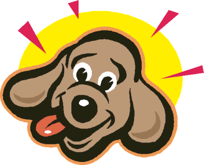 Dog face cartoon clipart