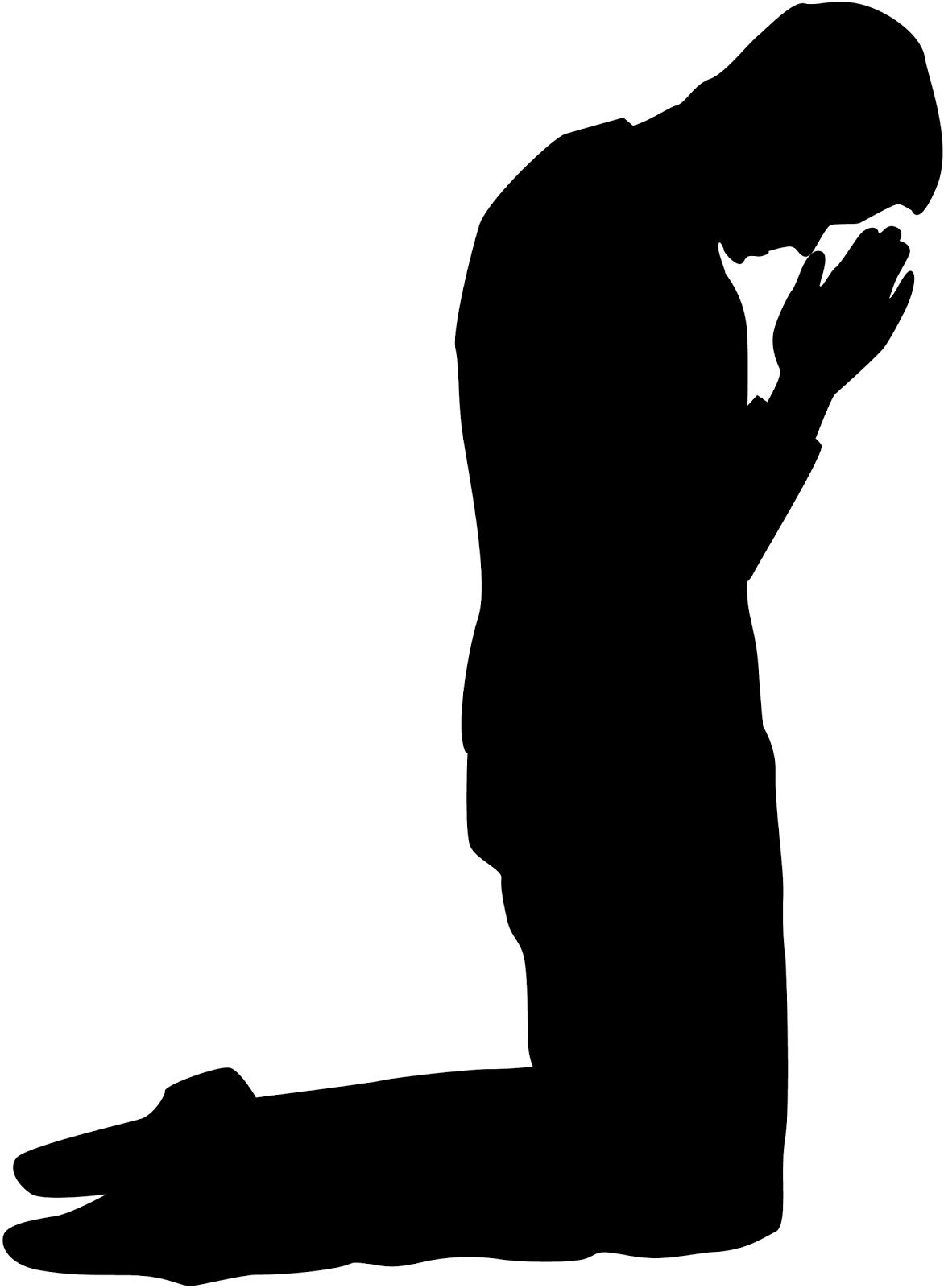 Bible man praying clipart black and white - ClipartFox