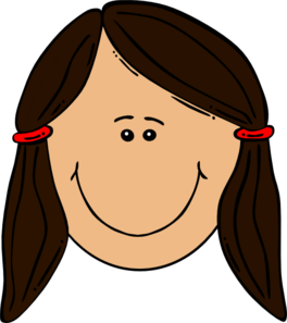 Brown eyes and black hair clipart