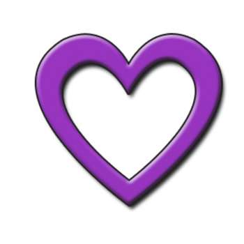 Dark purple heart clipart