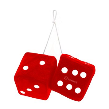 Amazon.com: Zone Tech Red Hanging Dice- A Pair: Automotive