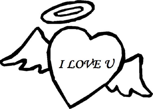 Hearts With Wings Coloring Pages - ClipArt Best