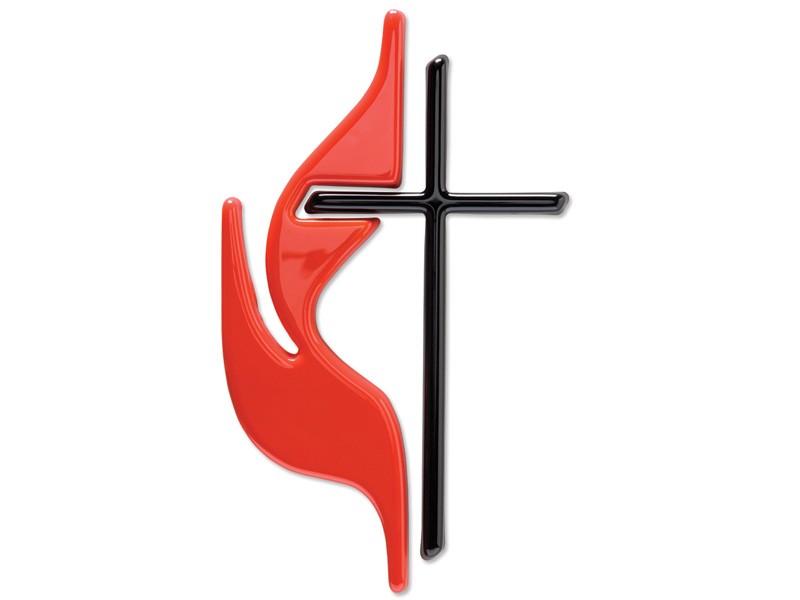 Methodist Cross Signs - Plastic Cross & Flame | Woodland Manufacturing
