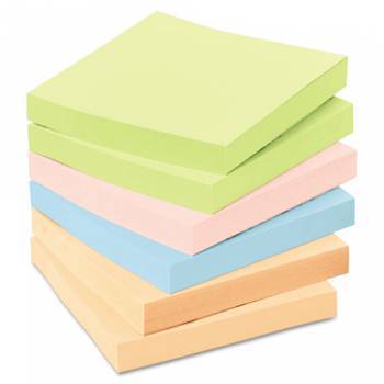 Post-it Recycled Sticky Notes, 3x3, Pastel Colors, 100 Sheets per ...