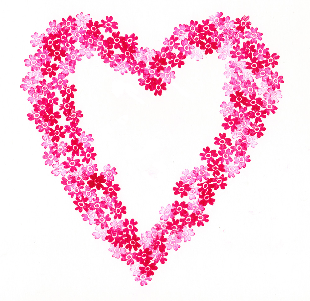 free heart flower clipart - photo #21